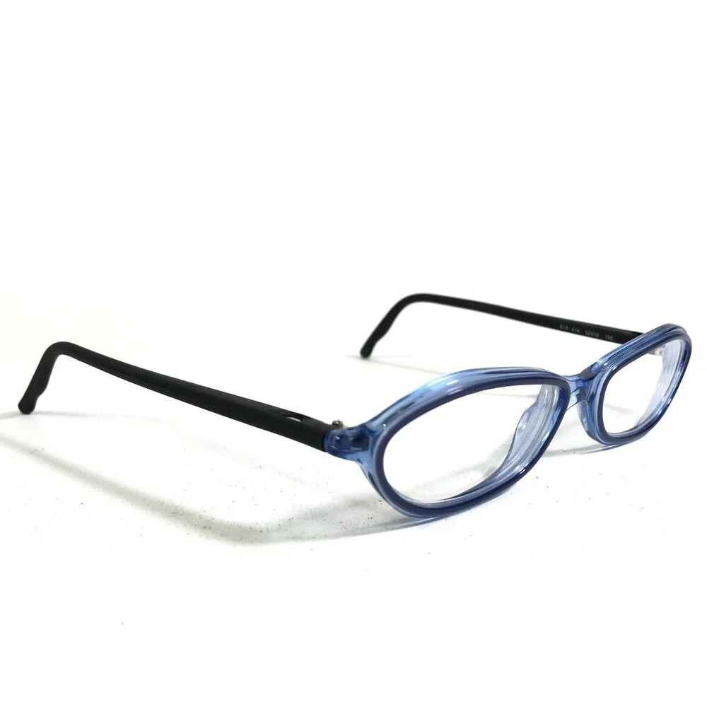 Emporio Armani Eyeglasses Frames 614 414 Black Clear Blue Oval 52-16-135